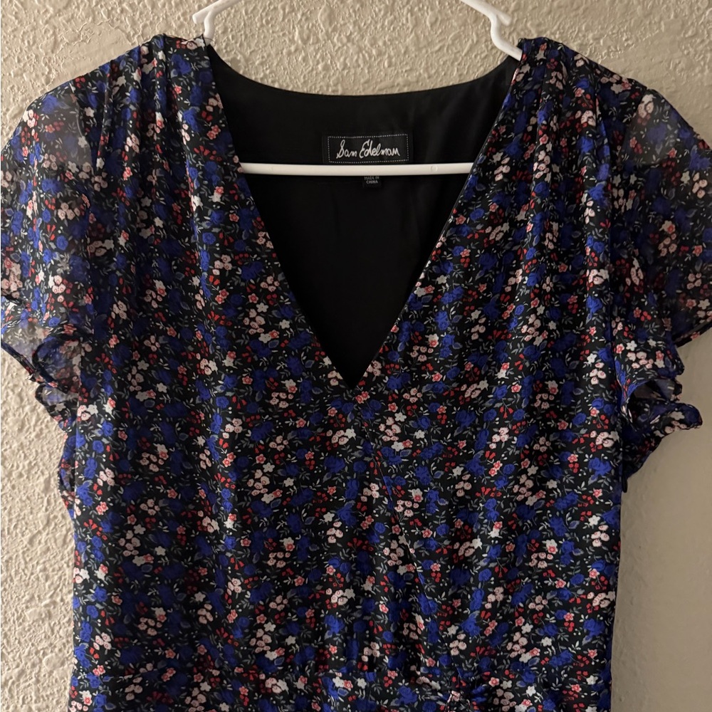 Sam Edelman Navy Floral Maxi Dress